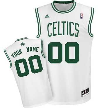 Men & Youth Customized Boston Celtics White Jersey